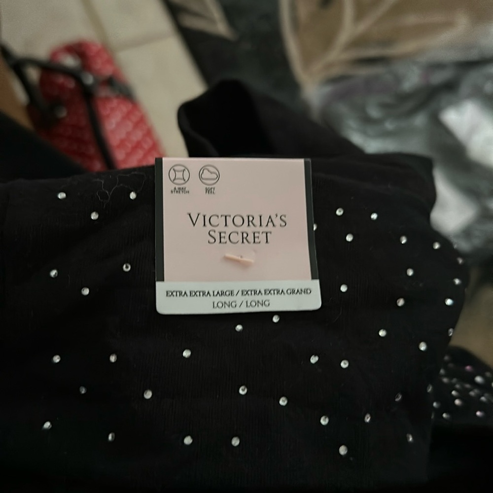 Victorias Secret leggings xl with rhinestone waist. Xl long